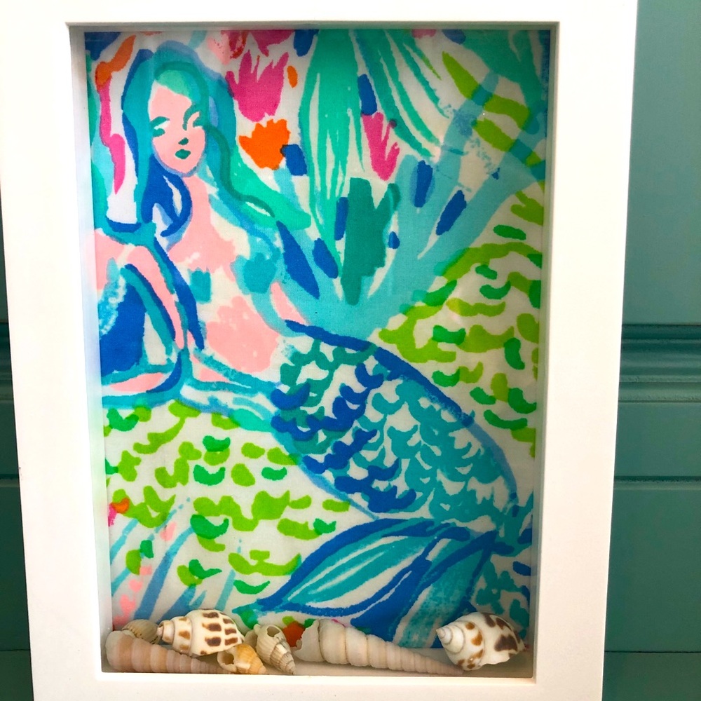 Lilly Pulitzer Mermaid Cove print shadowbox